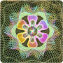 Голографическая наклейка квадратная фон Цветок