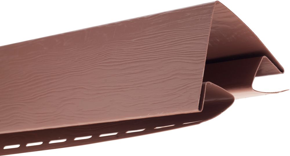 Наружный угол 110 мм Альта-Профиль Блок-Хаус Премиум 3000 мм, Красно-коричневый