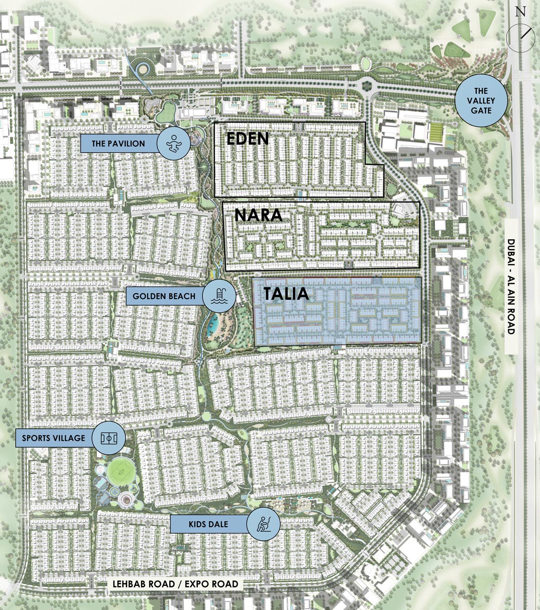 إعمار ذا فالي تاليا - تاون هاوس للبيع في طريق العين ، دبي