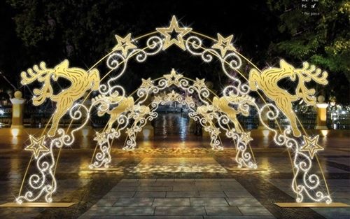 Декоративная арка золотистая