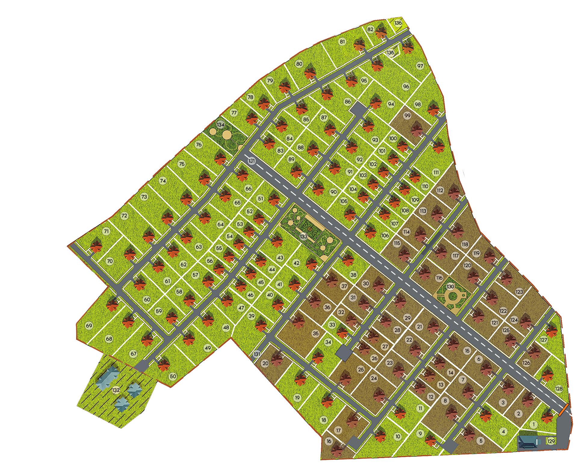 Генплан поселка Миловидное