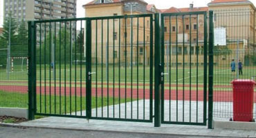 распашные ворота решетчатые