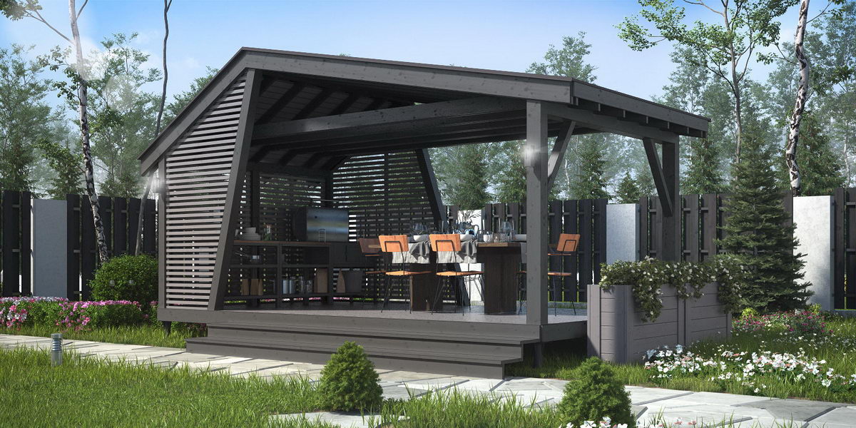 Беседки из бруса, проекты, цены в МСК и Мос. области