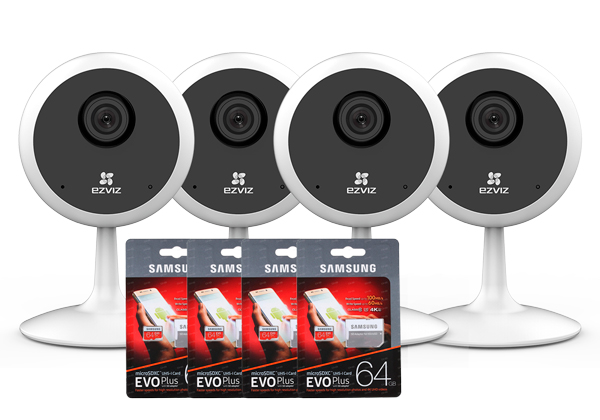 Комплект видеонаблюдения для офиса "Офис стандарт+", 4 камеры Ezviz C1C FHD