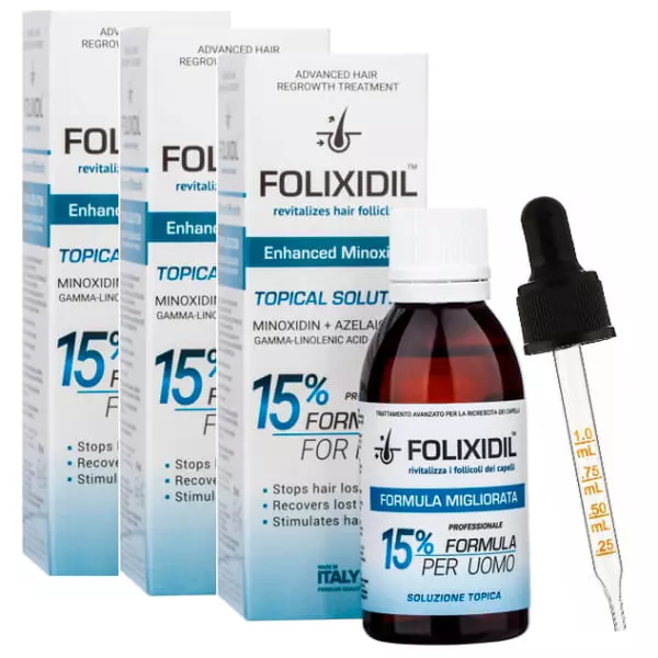 Миноксидил Folixidil 15% - 3 флакона