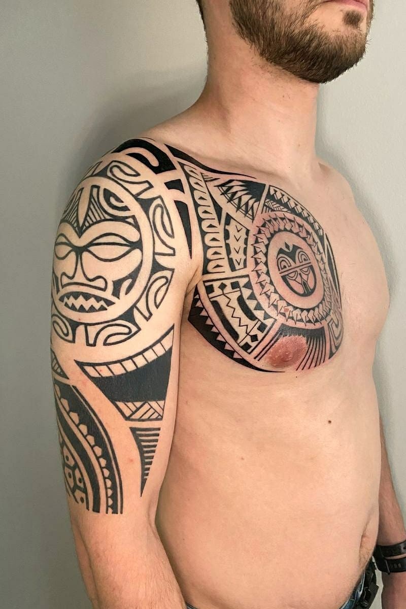 татуировка полинезия мужская В Новосибирске
