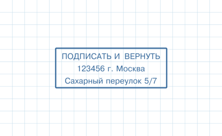 Штамп Возвратный экземпляр ВЭ-007 (45х16мм)