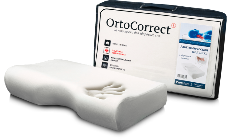 Анатомическая подушка Premium 1 OrtoCorrect