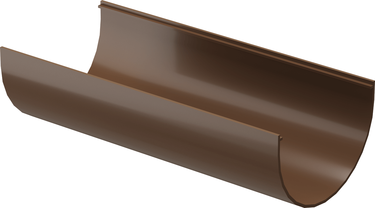 Жёлоб водосточный ⌀120 мм  Docke Standard 2000 мм, Светло-коричневый (RAL8017)