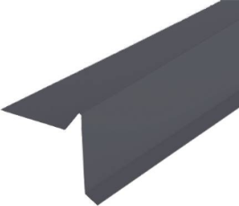 Торцевая планка PE 0,45 мм (RAL7024) 2000 мм, Серый