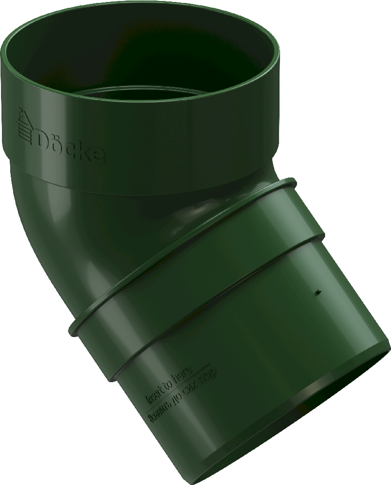 Колено 45° ⌀80 мм Docke Standard, Зелёный (RAL6005)