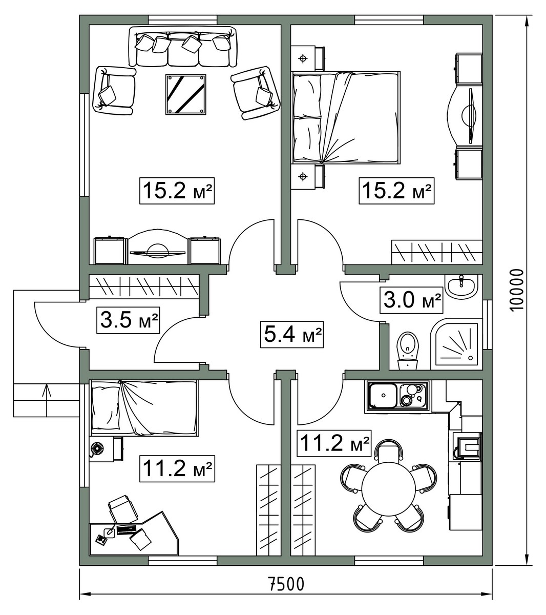 Планировка дома из сип панелей