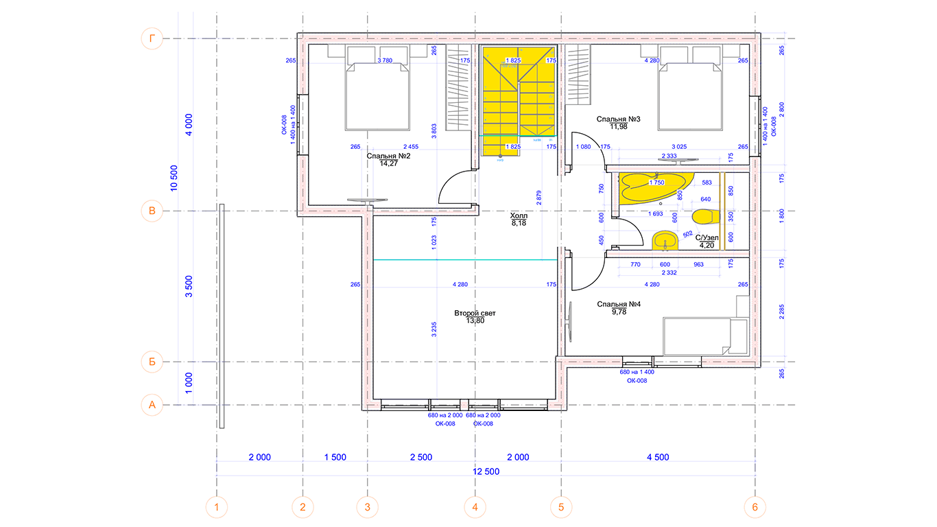 План первого этажа Hannover Rahmenhaus (Каркасный дом Ганновер)