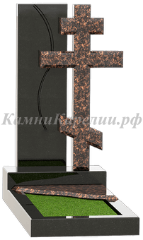 Врезанный памятник креста в стелу , карелський и дымовский гранит