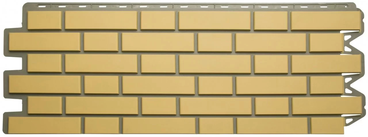 Фасадная панель Альта-Профиль Кирпич Клинкерный 1130х420 мм, Желтый