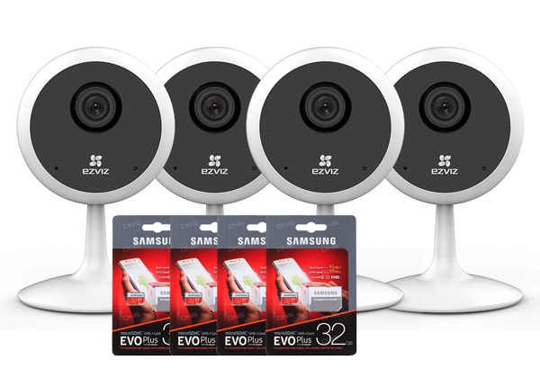 Комплект видеонаблюдения для офиса "Офис стандарт", 4 камеры Ezviz C1C HD