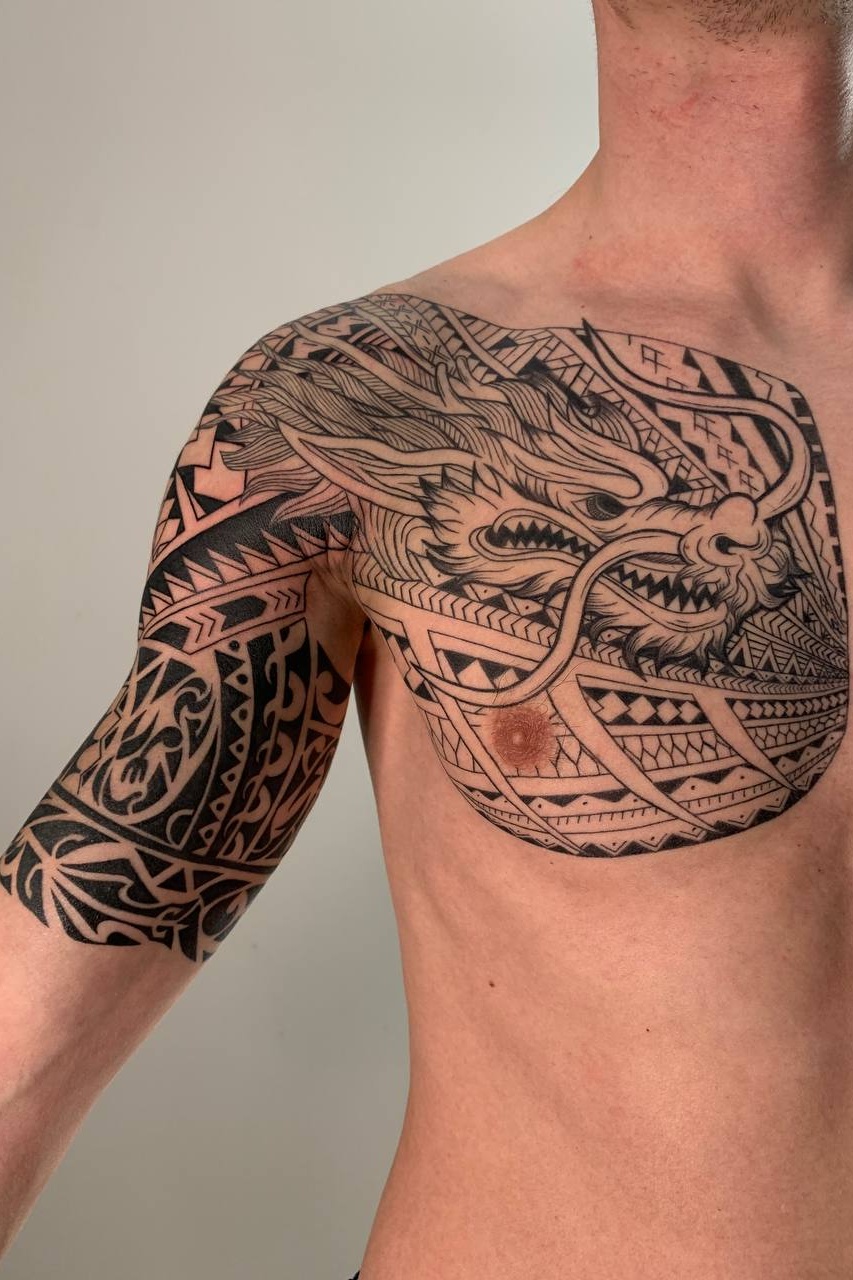 татуировка полинезия дракон Новосибирск