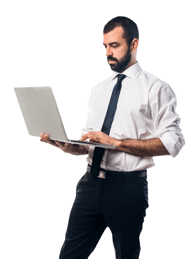 Мужчина с ноутбуком