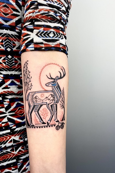 татуировка оленя в Новосибирске