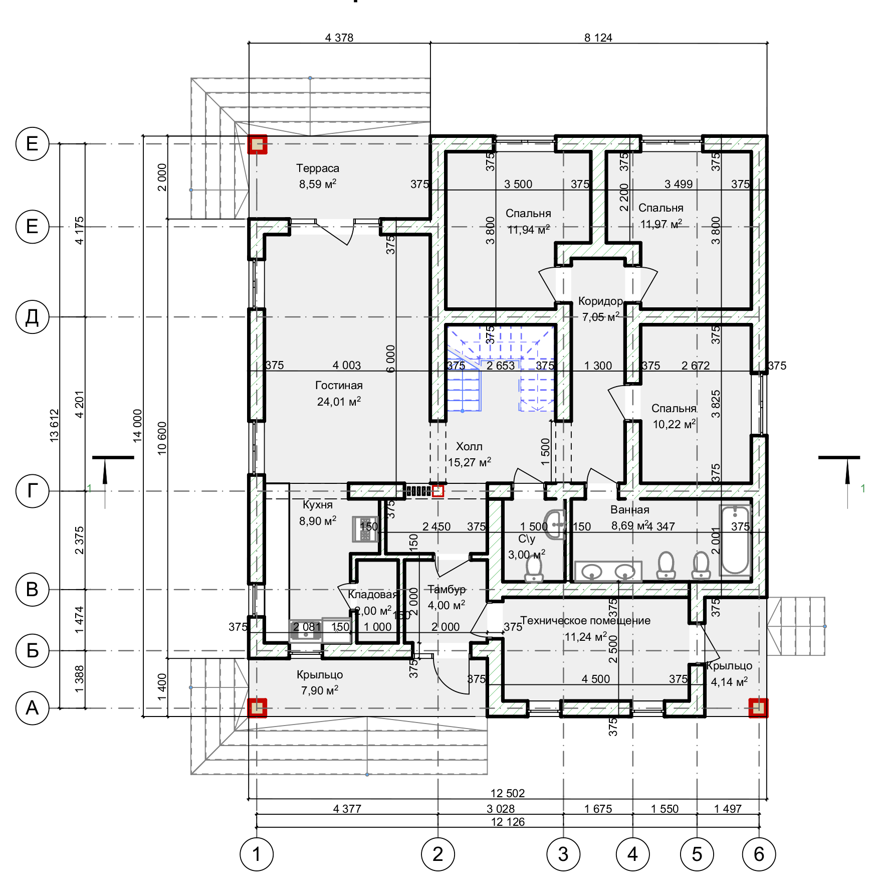 План первого этажа Hannover Langen (Дом Ланген)