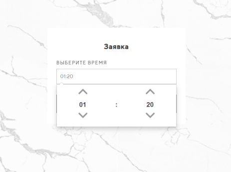 Компонент номер 4123 - Поле с выбором времени
