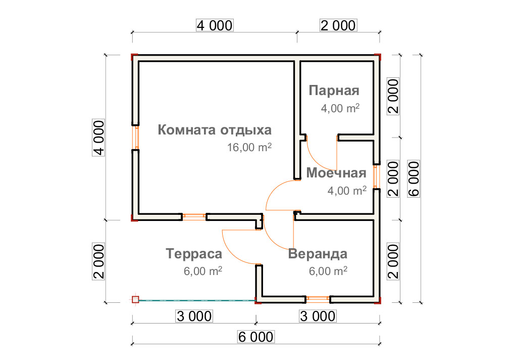 Баня лодейное. Баня с террасой Размеры.