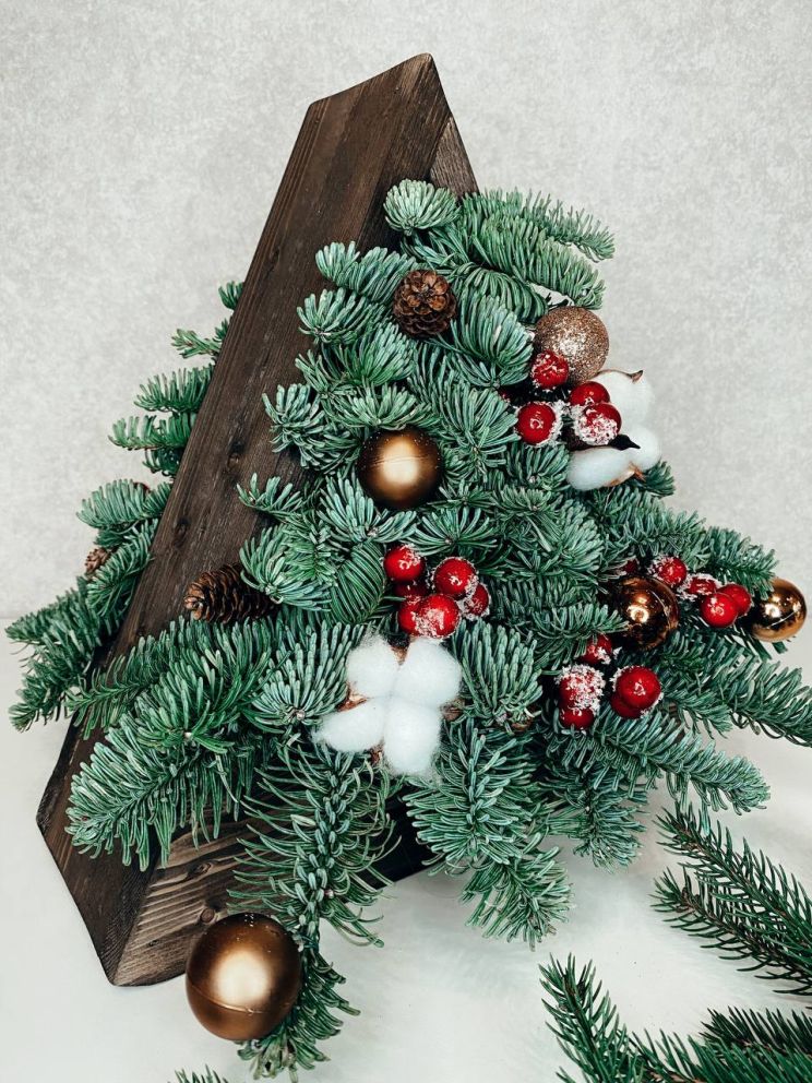 Рождественские украшения стола Красочные мини-ПВХ искусственные елки с художественным оформлением