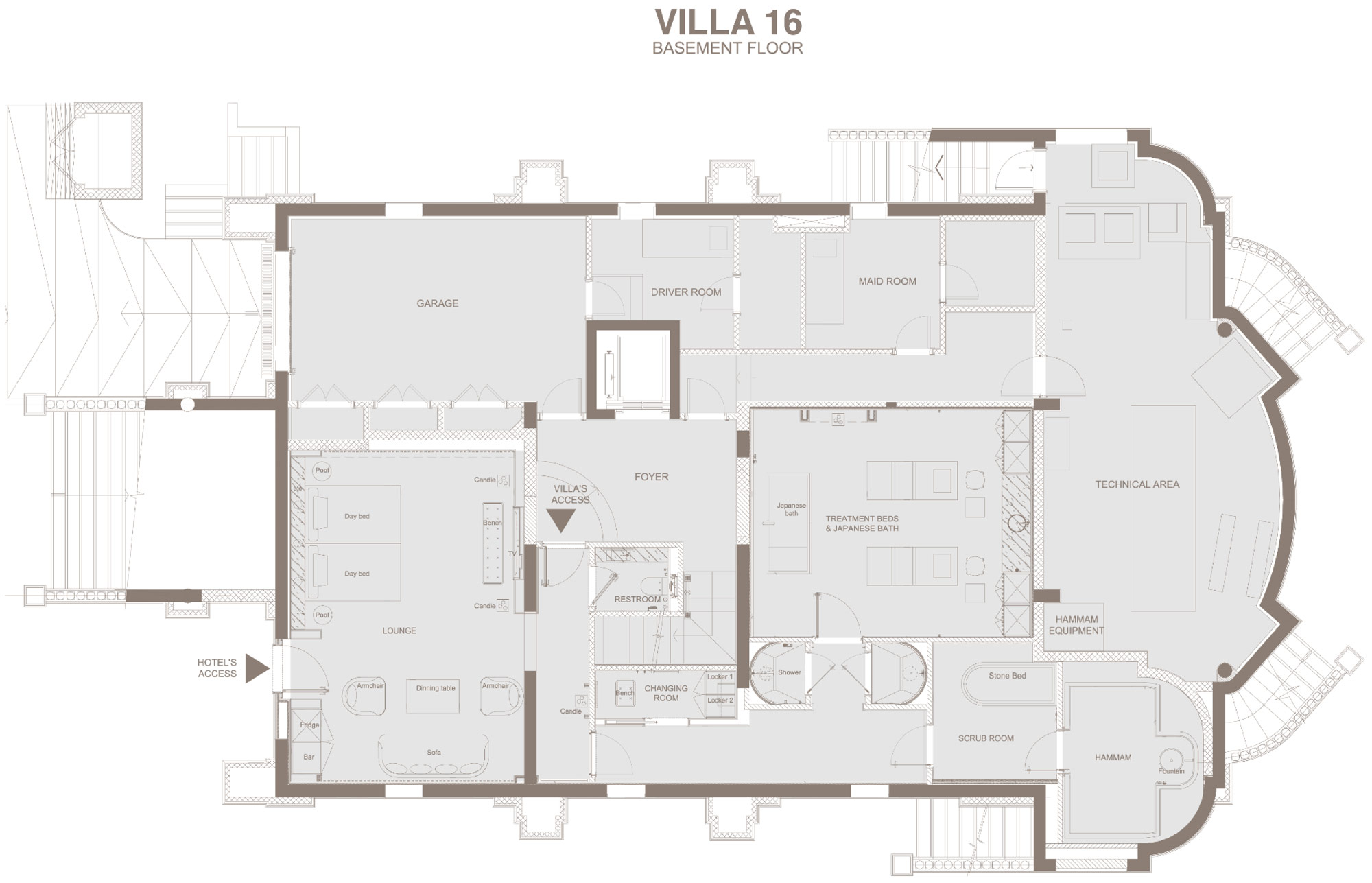 Floor Plans of Raffles The Palm Dubai Villas