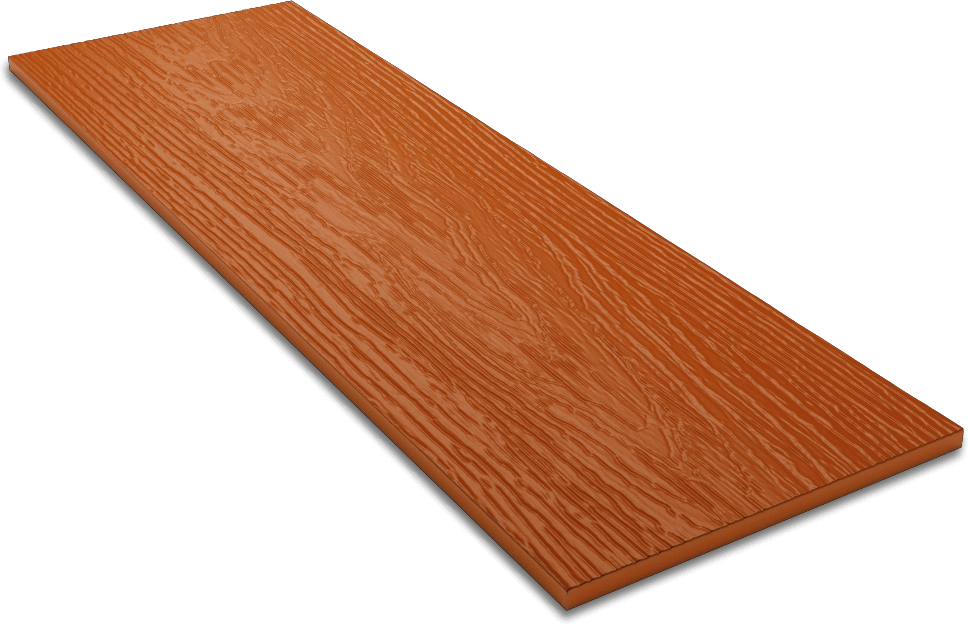 Фиброцементный сайдинг Decover, 3600х190х8 мм, Terracota (RAL 8023 оранжево-коричневый)