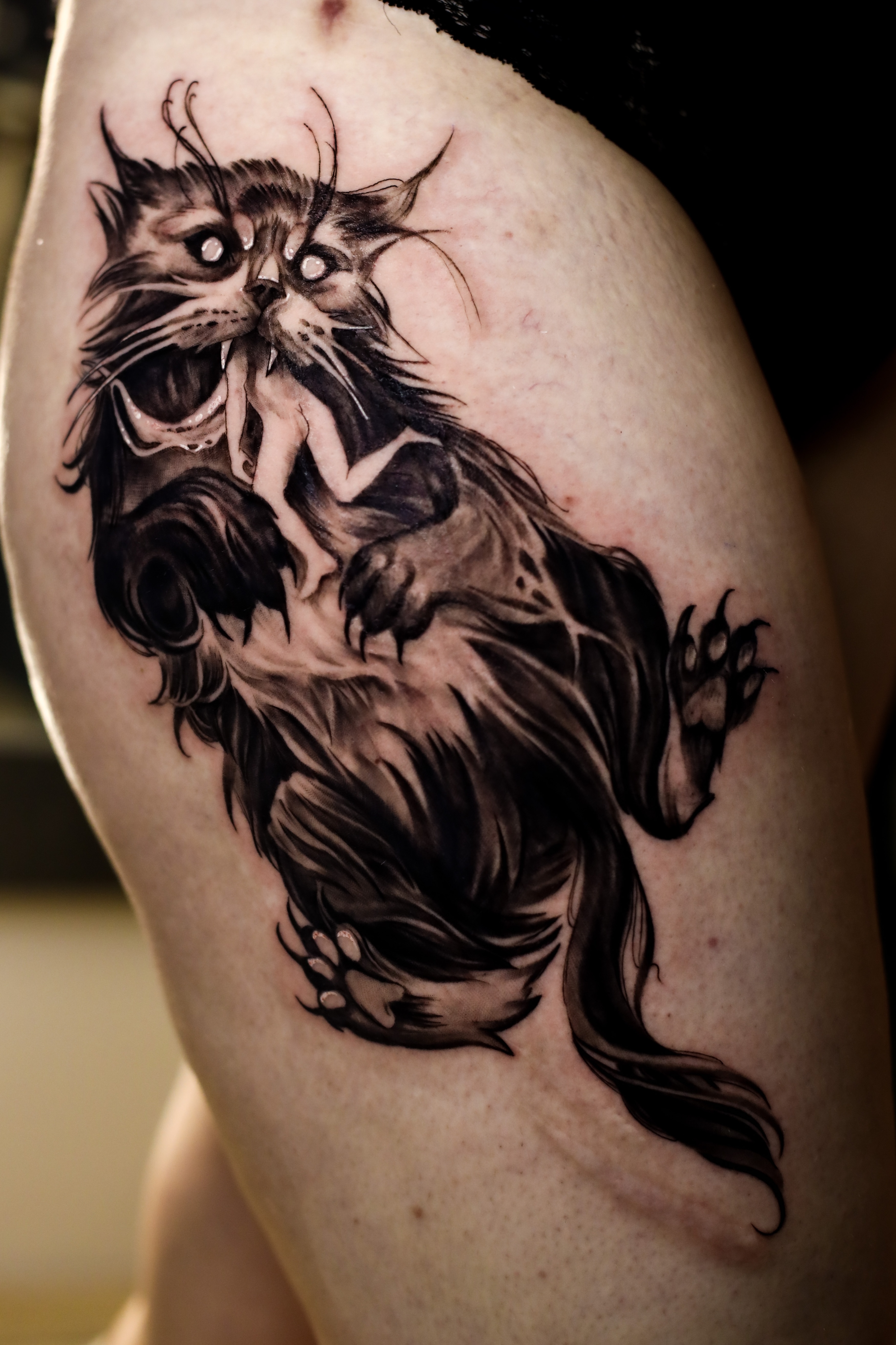 татуировка черный кот Новосибирск