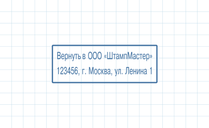 Штамп Возвратный экземпляр ВЭ-006 (45х16мм)