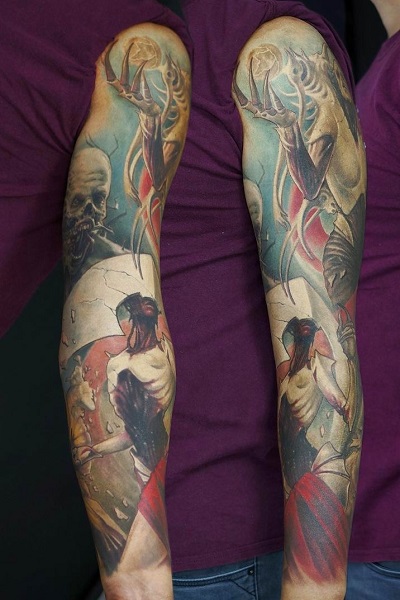 татуировка рукава для девушки НСК