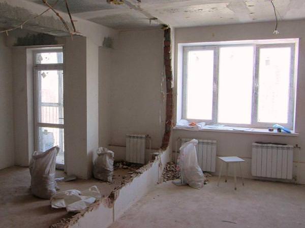 Демонтаж перегородок