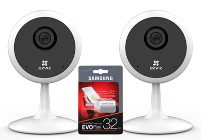 Камеры для дома Ezviz, комплект виденаблюдения "Однушка"