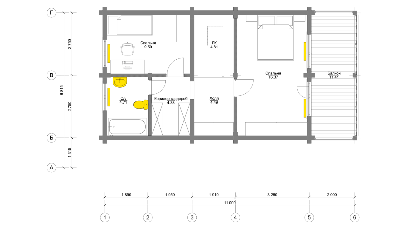 План второго этажа Ingolstadt 1.0 (Дом Ингольштадт 1.0)