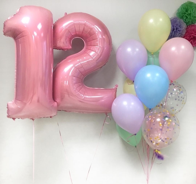 Букет шаров шаров на день рождения 12 лет