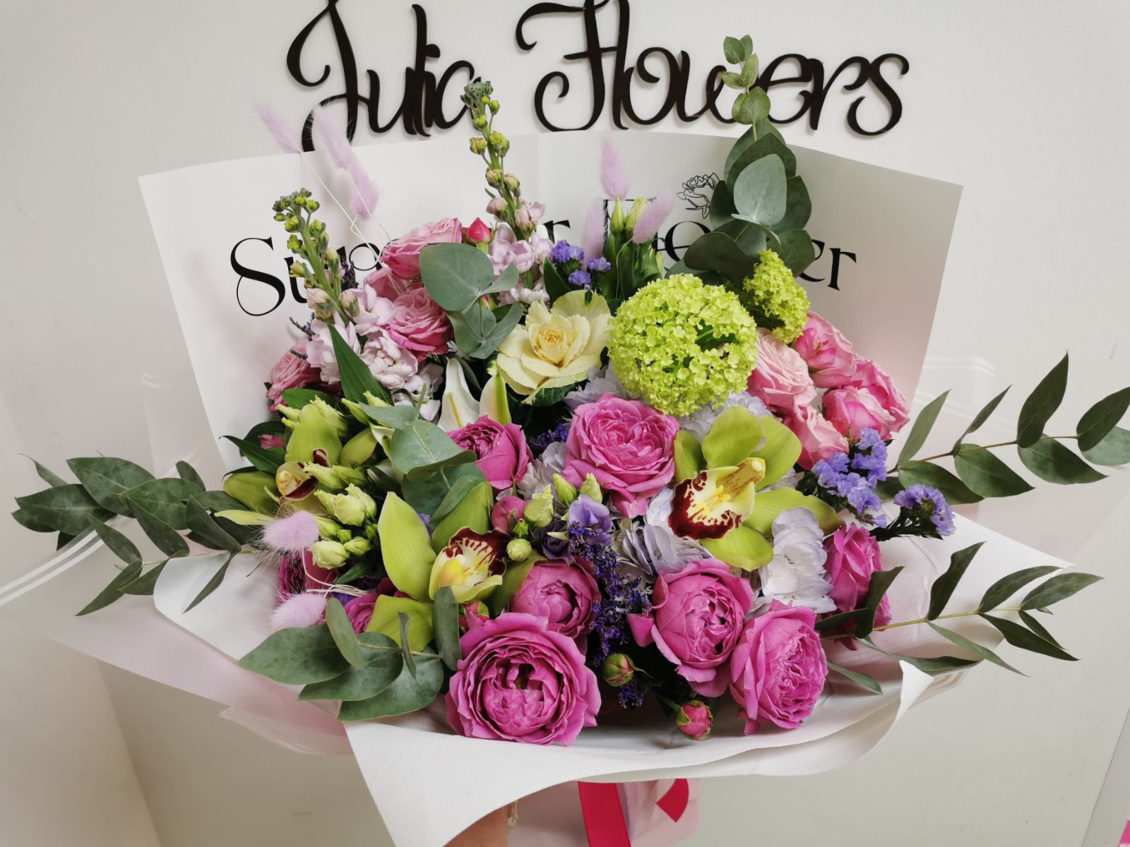 Авторский букет цветов с Мисти Баблс