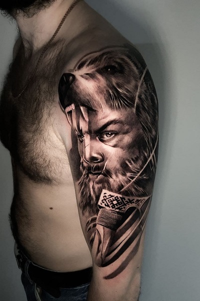 татуировка викинг берсерк в Новосибирске