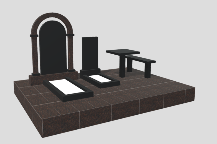 3D Комплекс с лавкой и столом