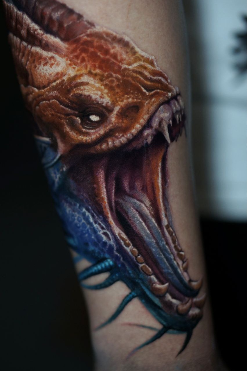 татуировка ящер в Новосибирске