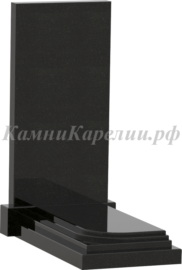 Классический памятник со ступенчиой надгробоной плитой, карельский гранит