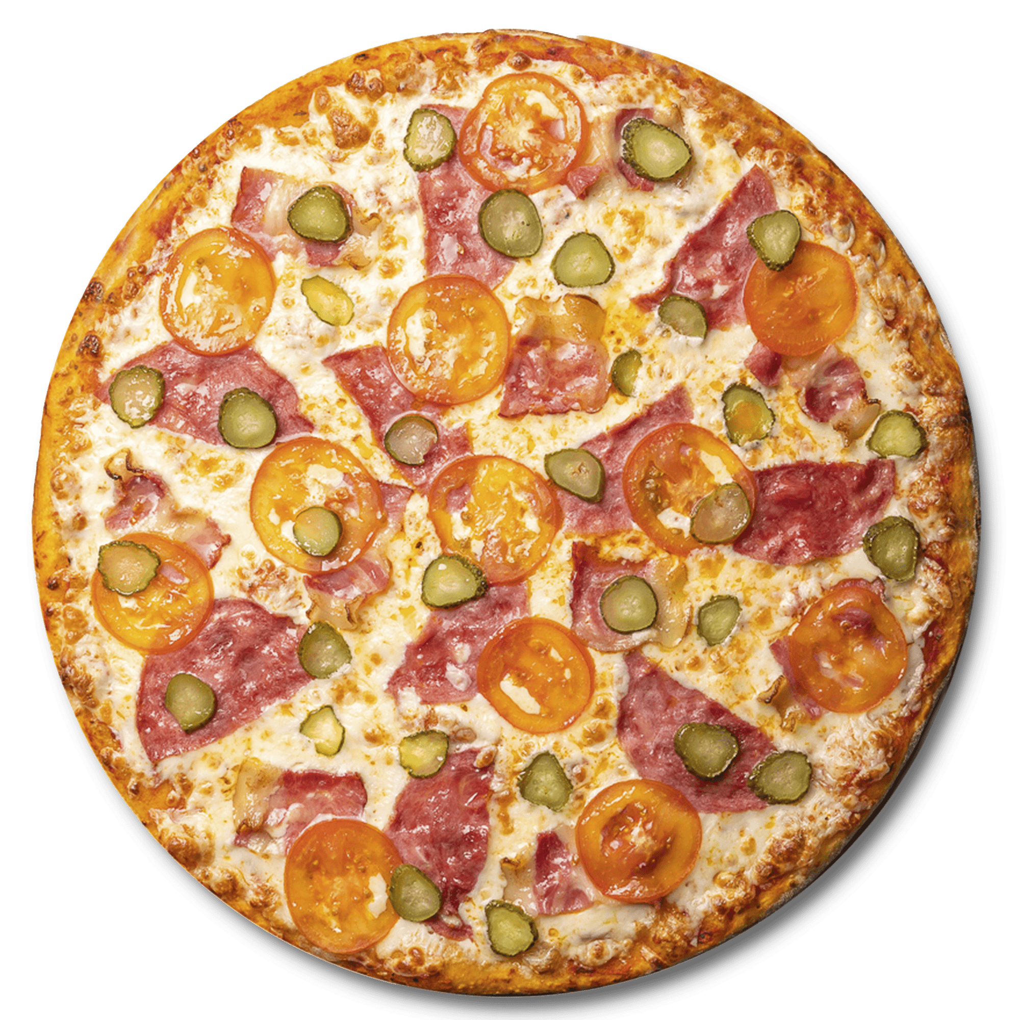 я хочу пиццу наполовину с беконом и сосисками и наполовину с пепперони и ветчиной фото 111