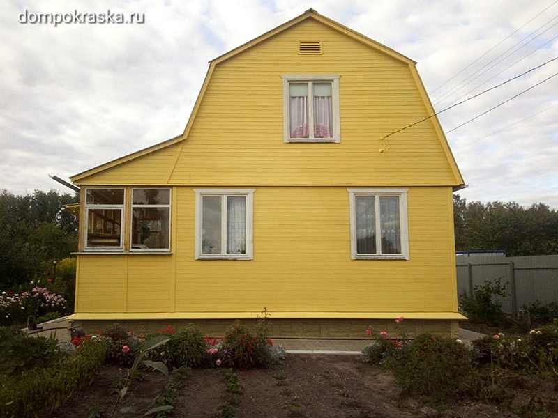 Перекраска каркасного дома в другой цвет
