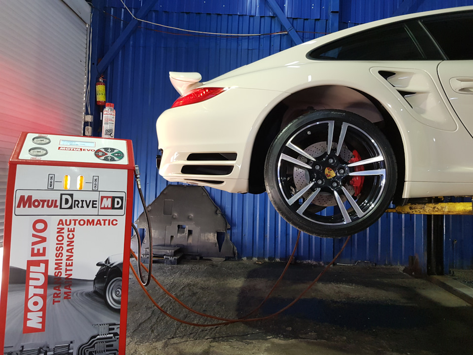Кейс замена масла в АКПП на Porsche 911 2009 г.в.