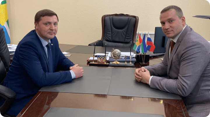 Во время делового визита в Республику Коми была проведена встреча с Главой муниципального района Сосногорск, Сергеем Васильевичем Дегтяренко