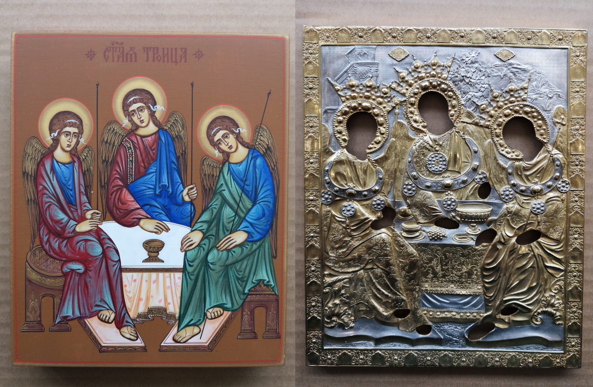 Рукописные иконы в окладах купить в иконописной мастерской