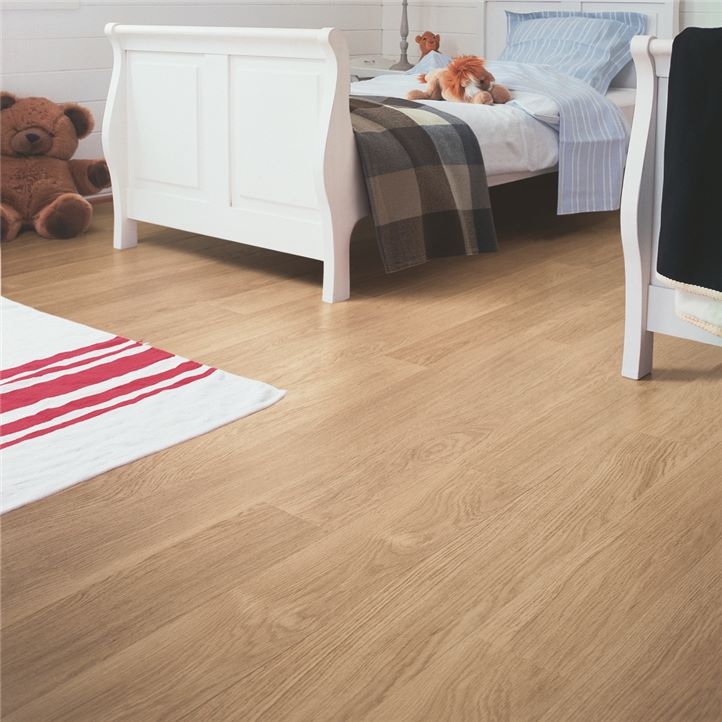 Ламинат Quick-Step доска белого дуба лакированная