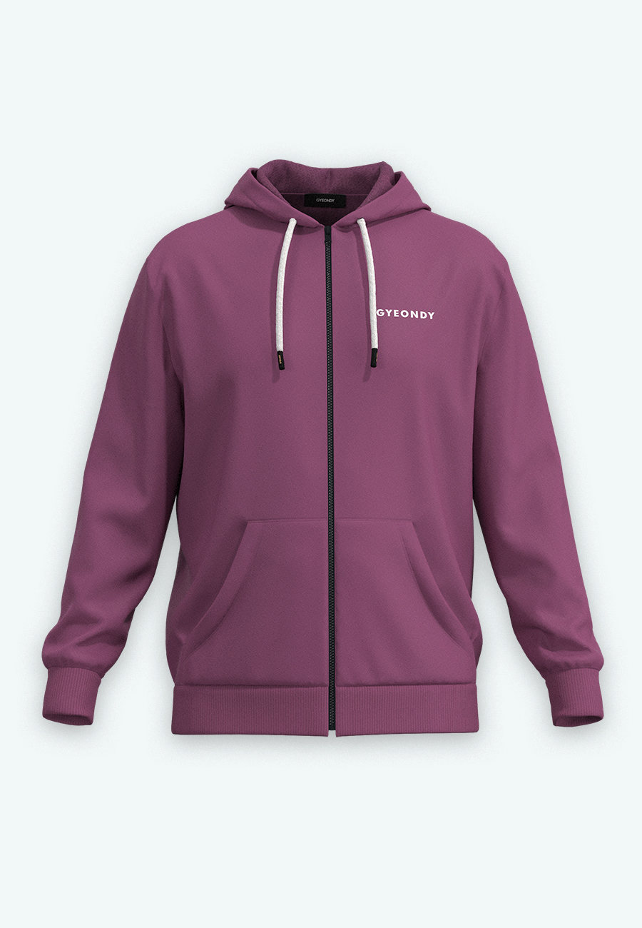Худи на молнии мужской Худи на молнии цвет ежевичный