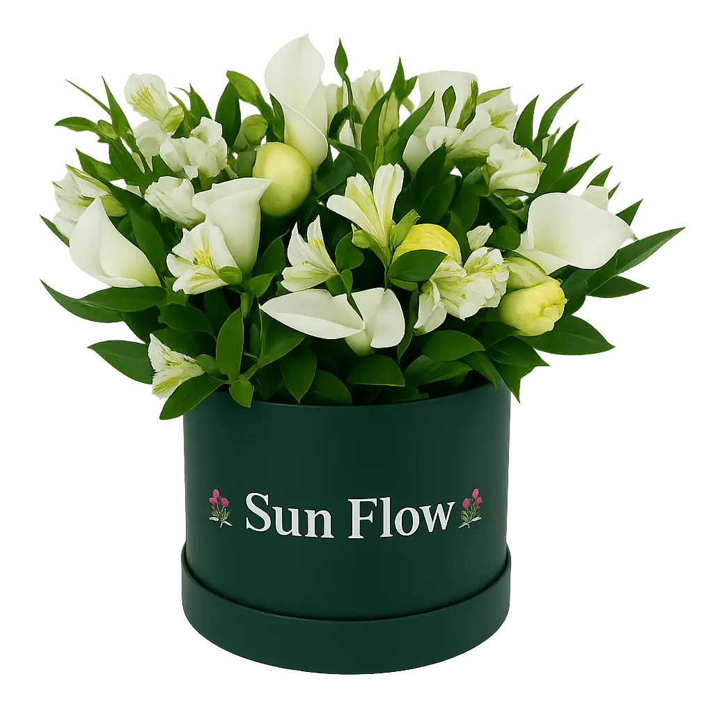 коробка с цветами Доставщик воды