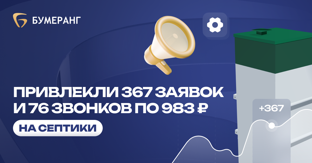 Масштабируем продажи септиков: 367 заявок и высокая конверсия за 2 месяца